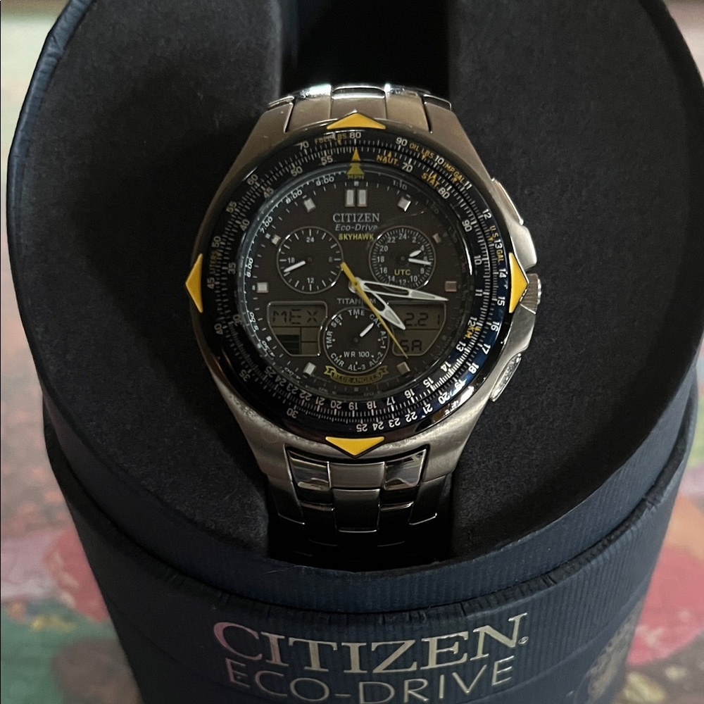 Citizen Eco-Drive Skyhawk Blue Angels Edition Titanium Watch - Picture 3 of 11